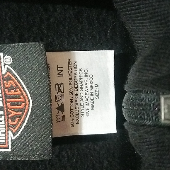 Harley Davidson zip up sweatshirt. - Picture 4 of 4